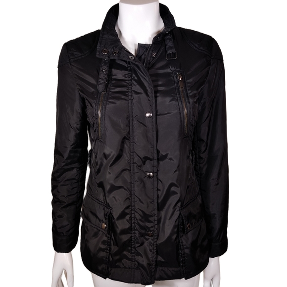 Banana Republic Jackets & Blazers - Banana Republic black shiny moto jacket